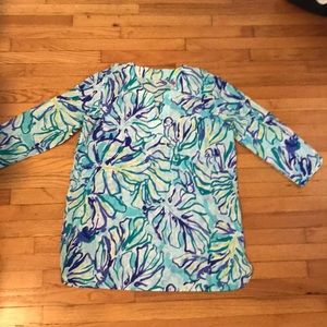 Lilly Pulitzer blue and green XL tunic sundress